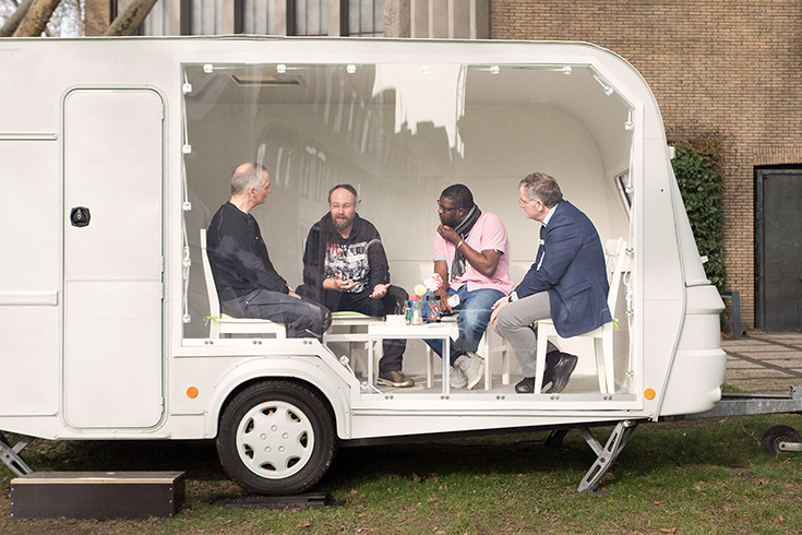 Dueren redet, auch der Bürgermeister der Stadt Düren, Paul Larue